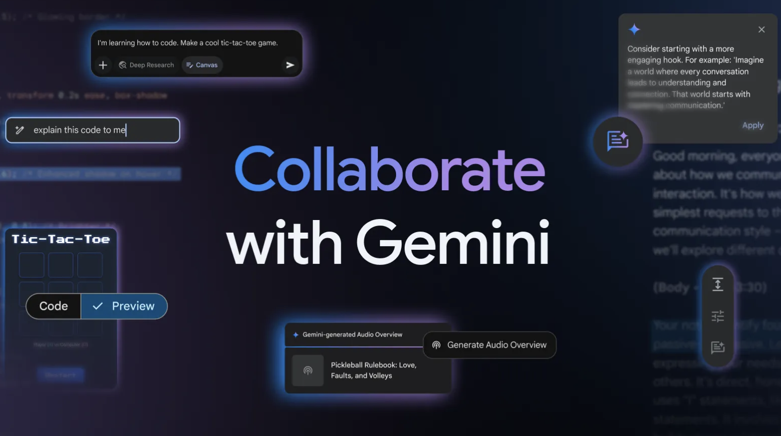 Gemini incorpora Canvas i Audio Overview a l’app
