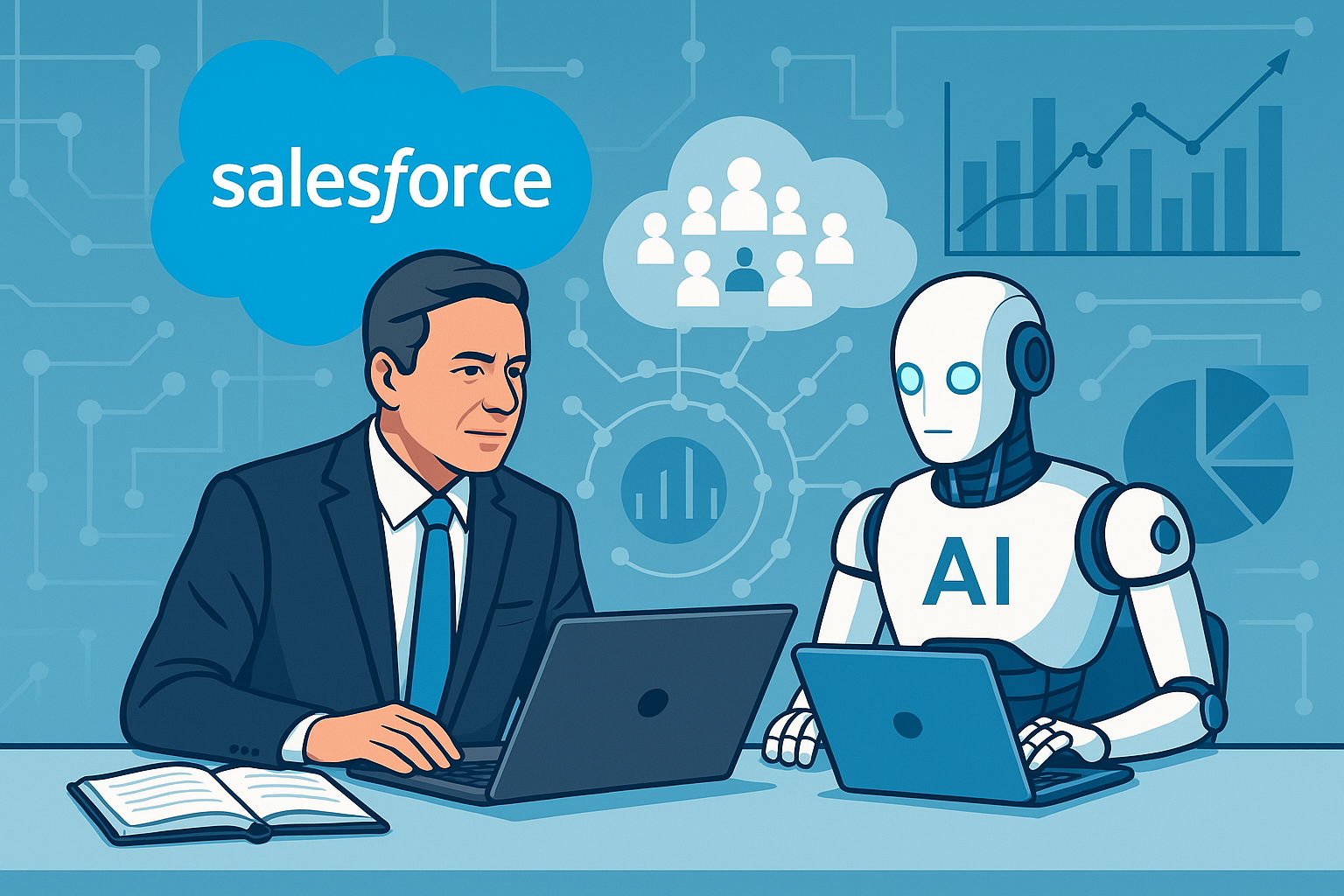 El ‘torn’ de la IA a Salesforce: una força laboral meitat humana, meitat digital?