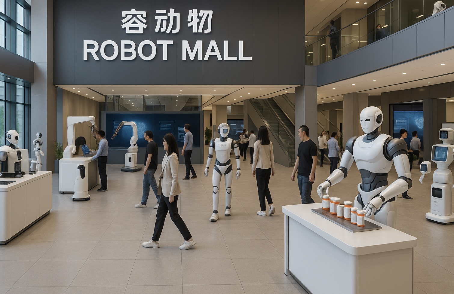 Xina inaugura la primera «megabotiga» de robots humanoides