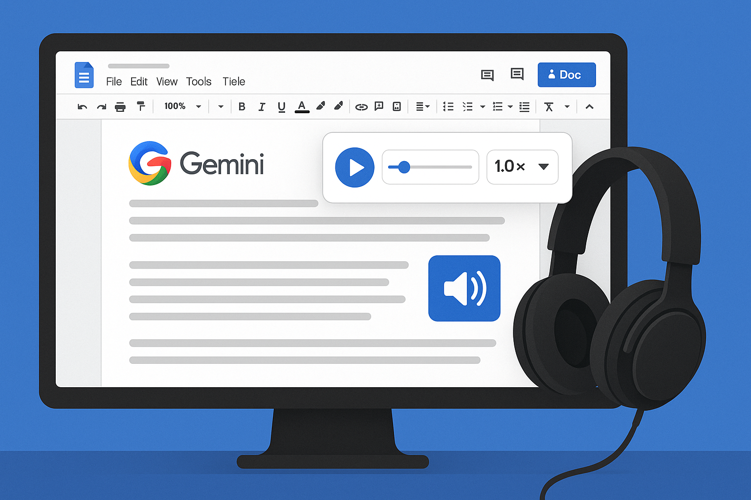 Una veu per a cada document: Gemini llegeix els teus textos a Google Docs