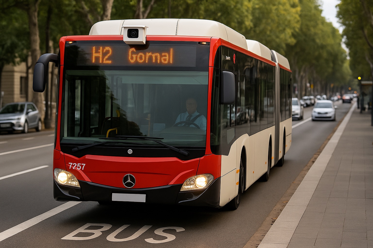 Càmeres i IA al volant de l’autobús urbà a Barcelona