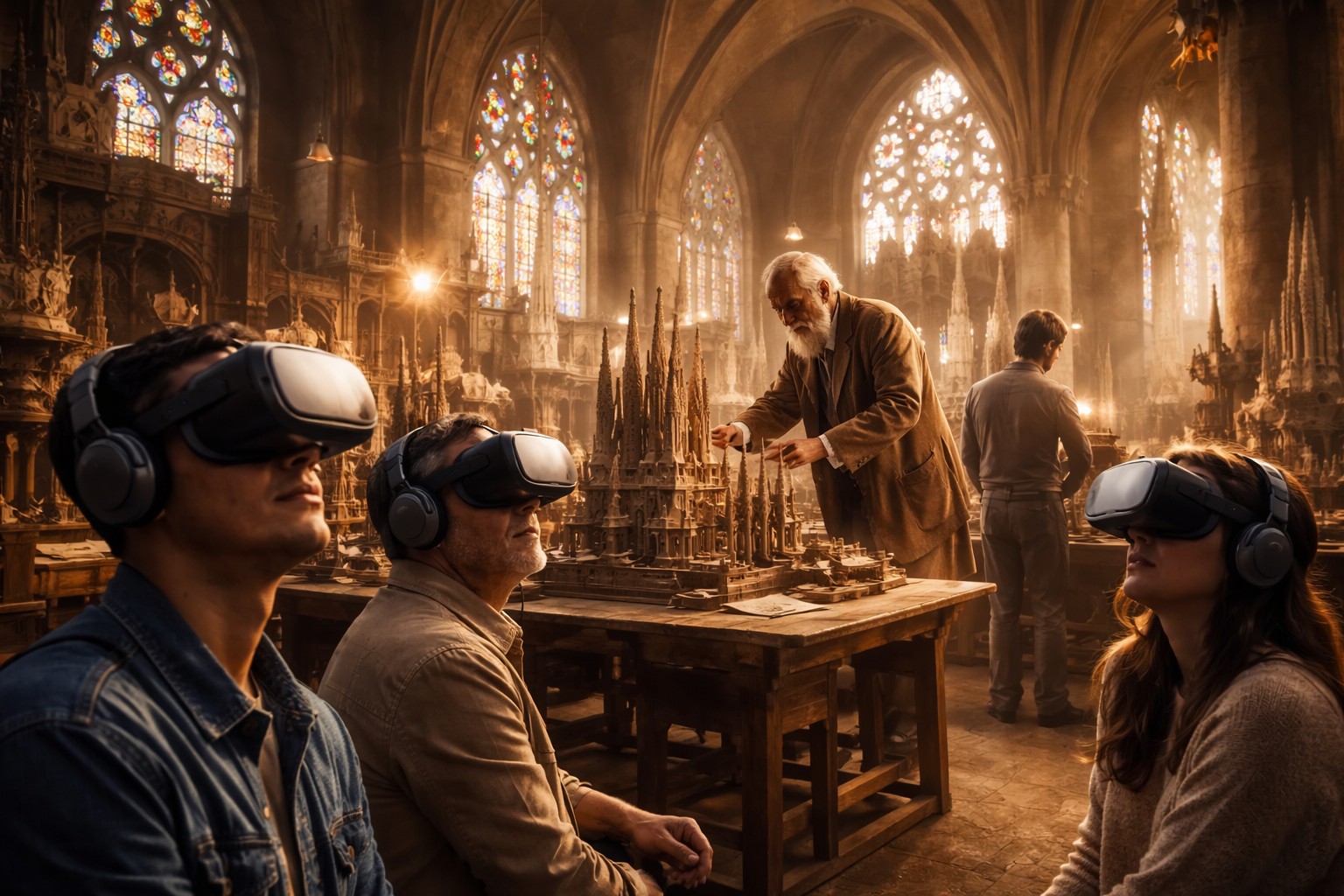 Gaudí en primera persona: una experiència de realitat virtual que et porta al seu taller a la Catedral de Barcelona