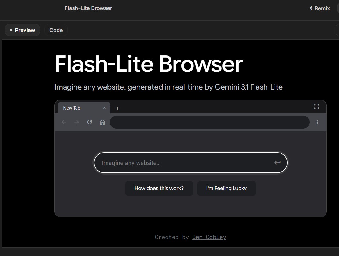 Gemini 3.1 Flash-Lite converteix la navegació en una web que s’escriu sola