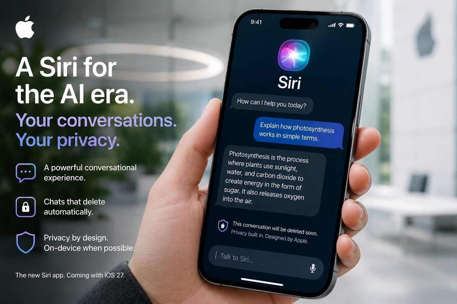 Apple prepara una Siri contra ChatGPT amb xats que s’esborren sols