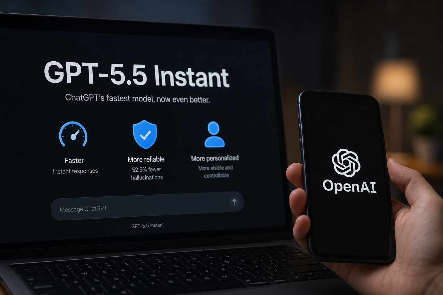 GPT-5.5 Instant arriba a ChatGPT: OpenAI afina el model ràpid per equivocar-se menys