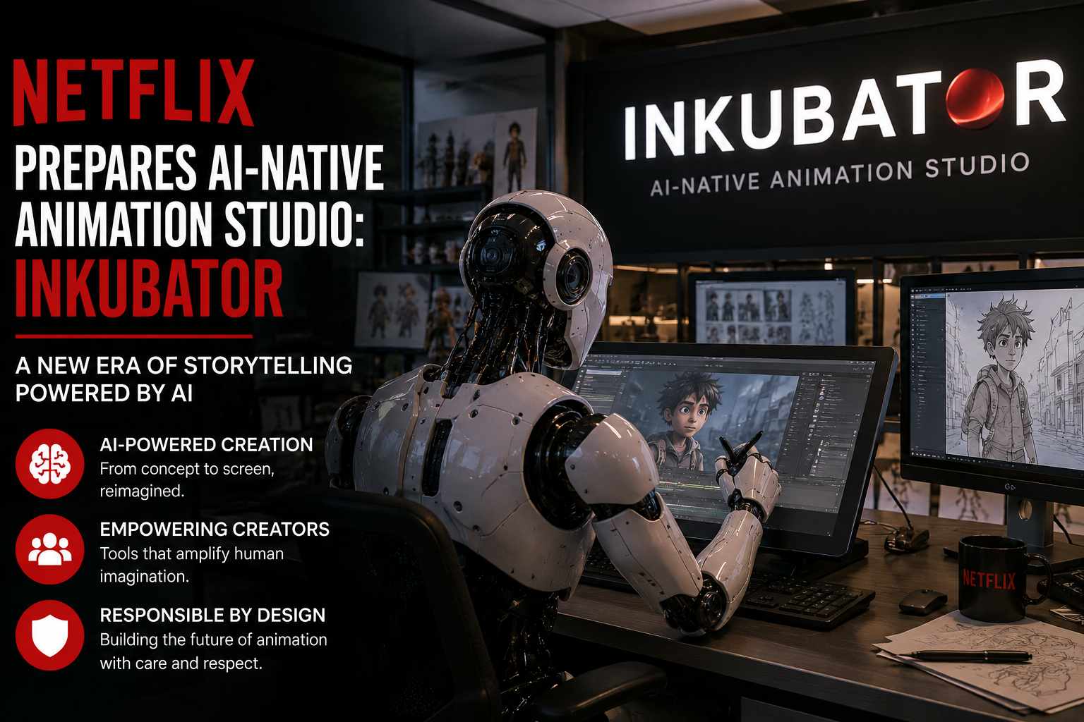 Netflix prepara un estudi d’animació nadiu en IA: INKubator anticipa una nova batalla a Hollywood