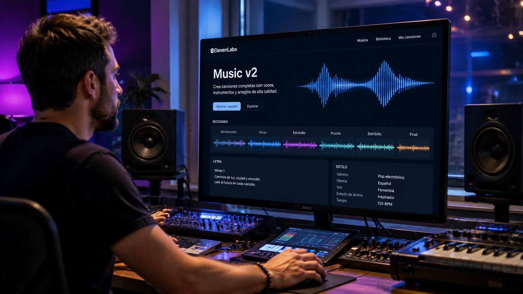 ElevenLabs i la música generada per IA: cançons completes, veus millors i llicències per a marques