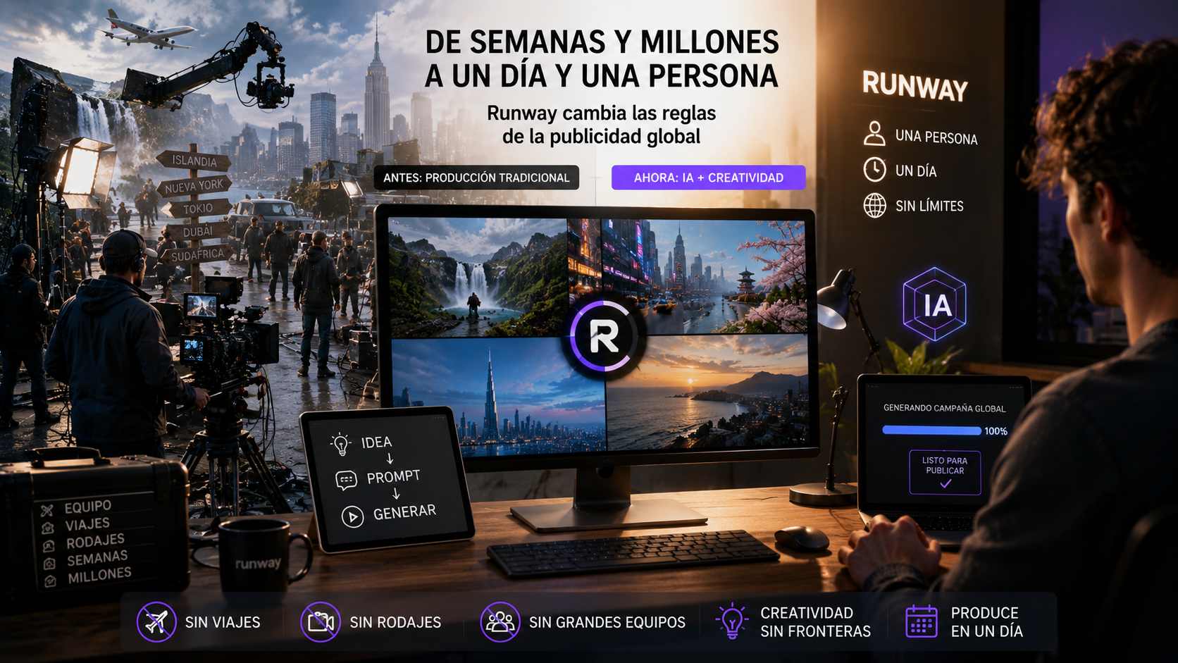Runway converteix un anunci global en una feina d’un dia: la IA sacseja la producció publicitària